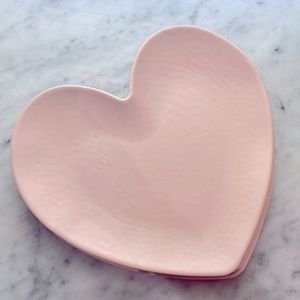 Opal house Pink Heart Dinner plates- Qty 4
